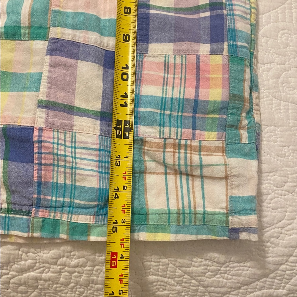 Purple Poppy 100% cotton pastel plaid madras style skirt - Picture 6 of 8
